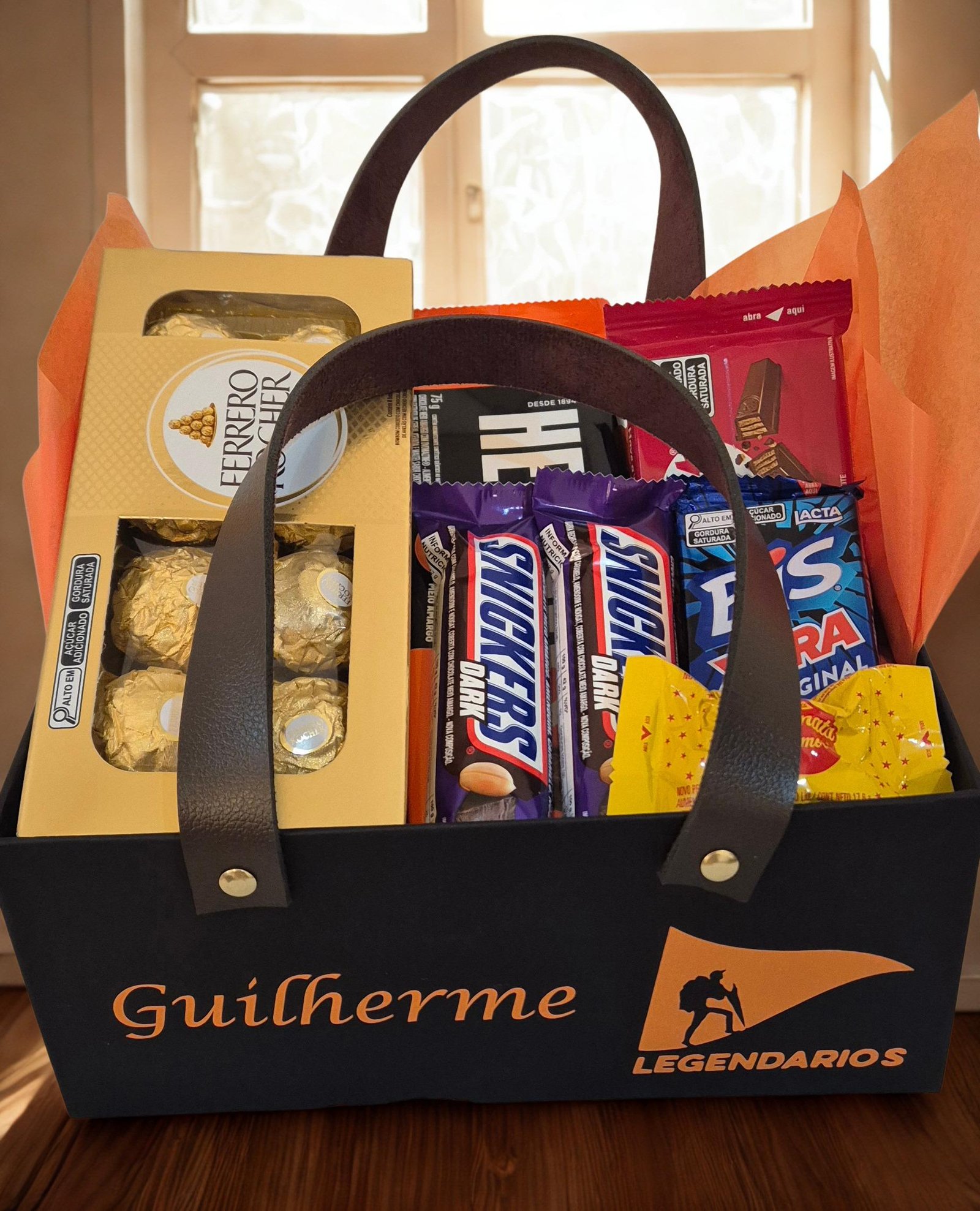Cesta Legendários chocolate