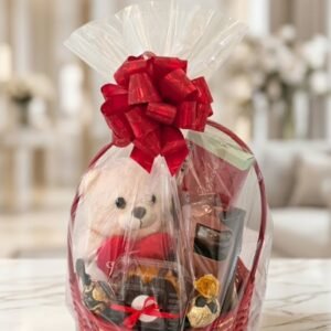 Cesta chocolate com ursinho